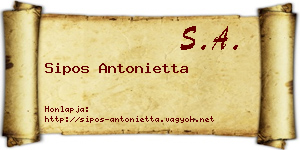 Sipos Antonietta névjegykártya