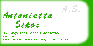 antonietta sipos business card